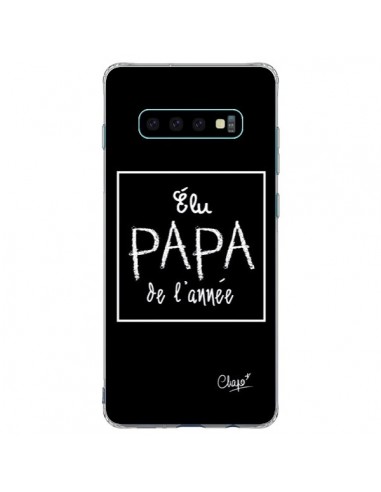 Coque Samsung S10 Plus Elu Papa de l'Année Noir - Chapo