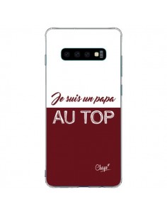 Coque Samsung S10 Plus Je suis un Papa au Top Rouge...