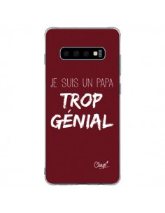 Coque Samsung S10 Plus Je suis un Papa trop Génial Rouge...
