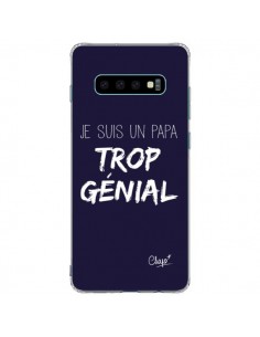 Coque Samsung S10 Plus Je suis un Papa trop Génial Bleu...