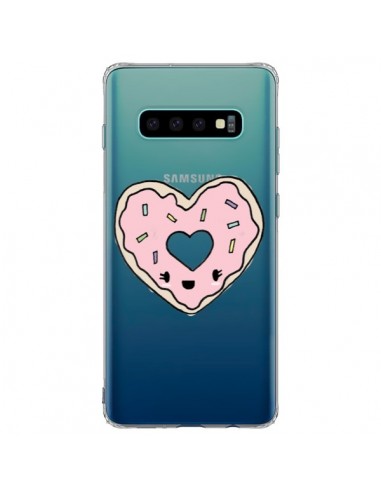Coque Samsung S10 Plus Donuts Heart Coeur Rose Transparente - Claudia Ramos