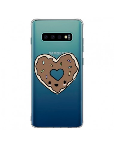 Coque Samsung S10 Plus Donuts Heart Coeur Chocolat Transparente - Claudia Ramos