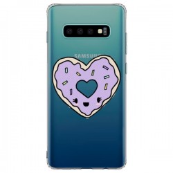Coque Samsung S10 Plus Donuts Heart Coeur Violet...