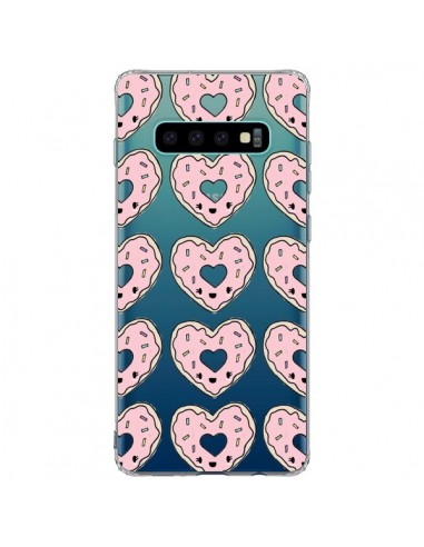 Coque Samsung S10 Plus Donuts Heart Coeur Rose Pink Transparente - Claudia Ramos