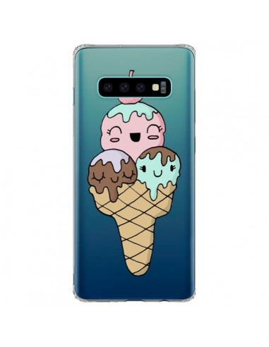 Coque Samsung S10 Plus Ice Cream Glace Summer Ete Cerise Transparente - Claudia Ramos