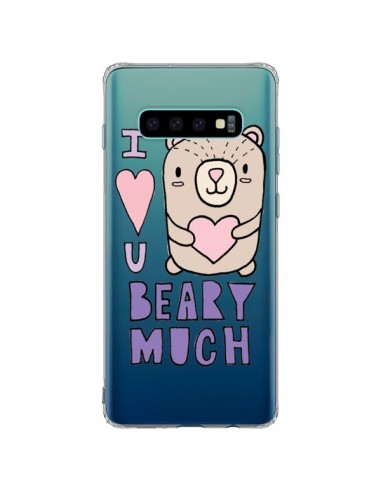 Coque Samsung S10 Plus I Love You Beary Much Nounours Transparente - Claudia Ramos