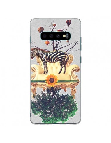 Coque Samsung S10 Plus Zebre The World - Eleaxart