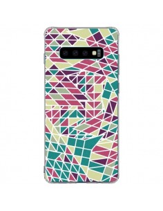 Coque Samsung S10 Plus Azteque Triangles Vert Violet -...