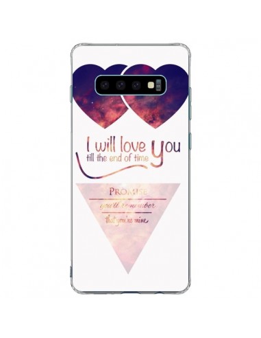 Coque Samsung S10 Plus I will love you until the end Coeurs - Eleaxart