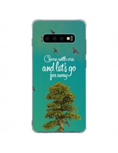 Coque Samsung S10 Plus Let's Go Far Away Tree Arbre -...