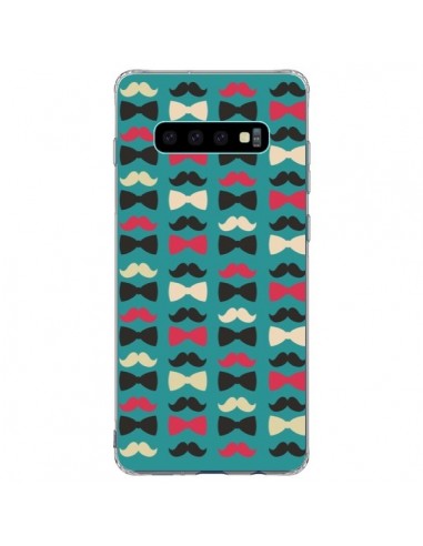 Coque Samsung S10 Plus Hipster Moustache Noeud Papillon - Eleaxart