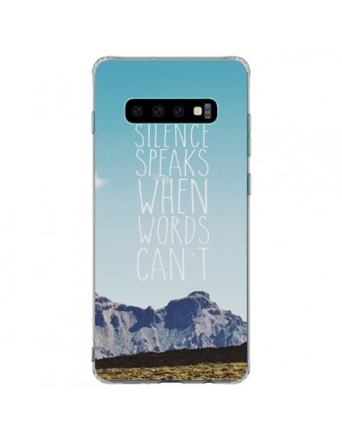 Coque Samsung S10 Plus Silence speaks when words can't paysage - Eleaxart