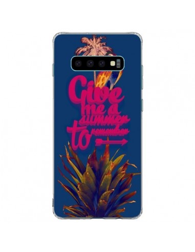 Coque Samsung S10 Plus Give me a summer to remember souvenir paysage - Eleaxart