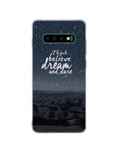 Coque Samsung S10 Plus Think believe dream and dare Pensée Rêves - Eleaxart