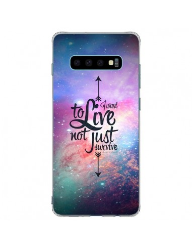 Coque Samsung S10 Plus I want to live Je veux vivre - Eleaxart