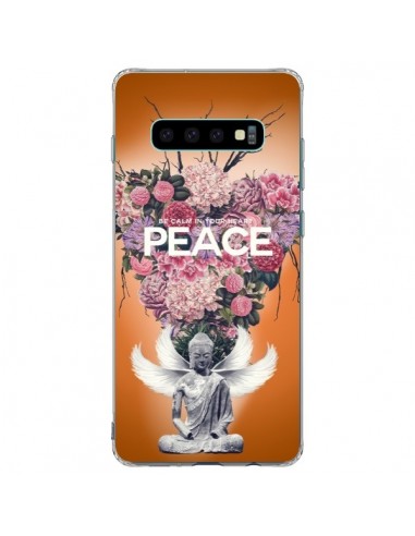 Coque Samsung S10 Plus Peace Fleurs Buddha - Eleaxart
