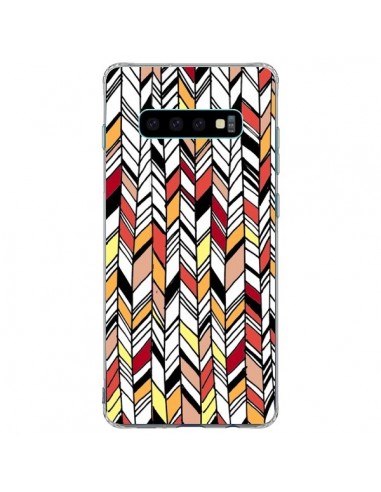 Coque Samsung S10 Plus Graphic Azteque Rouge Orange -  Léa Clément