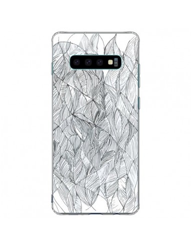 Coque Samsung S10 Plus Courbes Meandre Blanc Noir -  Léa Clément