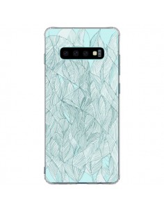 Coque Samsung S10 Plus Courbes Meandre Bleu Vert Nuageux...