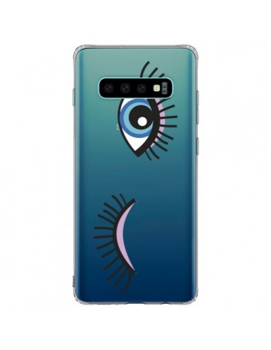 Coque Samsung S10 Plus Eyes Oeil Yeux Bleus Transparente -  Léa Clément