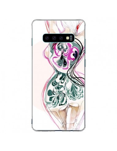 Coque Samsung S10 Plus Femme en fleurs - Elisaveta Stoilova