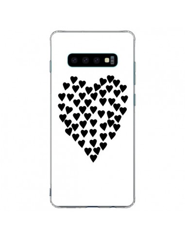 Coque Samsung S10 Plus Coeur en coeurs noirs - Project M