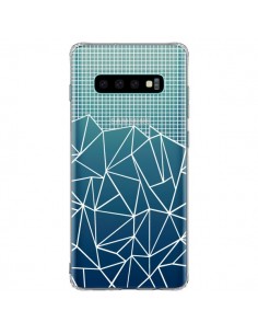 Coque Samsung S10 Plus Lignes Grilles Grid Abstract Blanc...