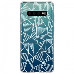 Coque Samsung S10 Plus Lignes Grilles Triangles Grid...
