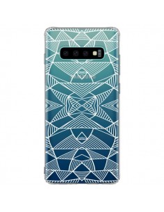 Coque Samsung S10 Plus Lignes Miroir Grilles Triangles...