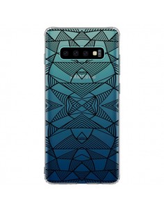 Coque Samsung S10 Plus Lignes Miroir Grilles Triangles...