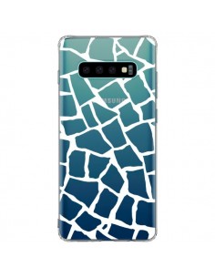 Coque Samsung S10 Plus Girafe Mosaïque Blanc Transparente...