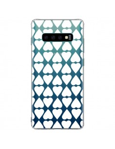 Coque Samsung S10 Plus Coeurs Heart Blanc Transparente -...