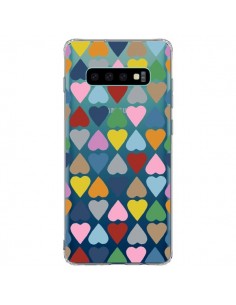 Coque Samsung S10 Plus Coeurs Heart Couleur Transparente...