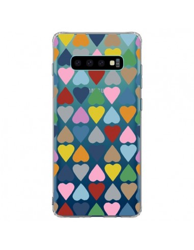 Coque Samsung S10 Plus Coeurs Heart Couleur Transparente - Project M