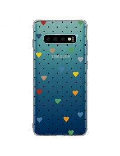 Coque Samsung S10 Plus Point Coeur Coloré Pin Point Heart...