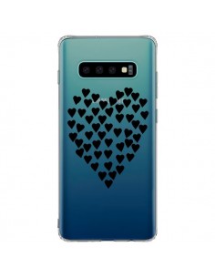 Coque Samsung S10 Plus Coeurs Heart Love Noir...