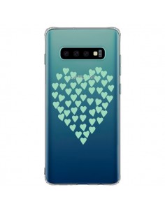 Coque Samsung S10 Plus Coeurs Heart Love Mint Bleu Vert...