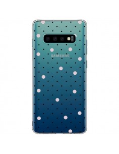 Coque Samsung S10 Plus Point Rose Pin Point Transparente...