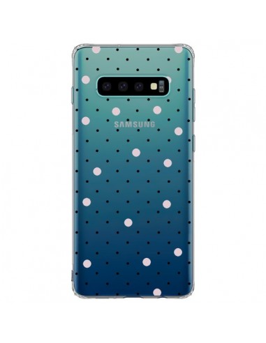 Coque Samsung S10 Plus Point Rose Pin Point Transparente - Project M
