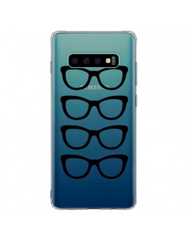 Coque Samsung S10 Plus Sunglasses Lunettes Soleil Noir Transparente - Project M