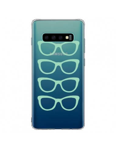 Coque Samsung S10 Plus Sunglasses Lunettes Soleil Mint Bleu Vert Transparente - Project M