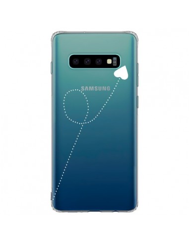 Coque Samsung S10 Plus Travel to your Heart Blanc Voyage Coeur Transparente - Project M