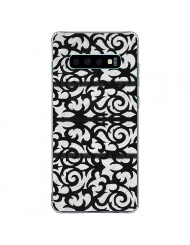 Coque Samsung S10 Plus Abstrait Noir et Blanc - Irene Sneddon