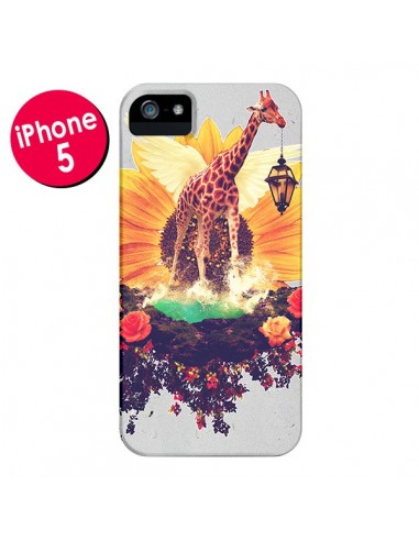 Coque Girafflower Girafe pour iPhone 5 et 5S - Eleaxart