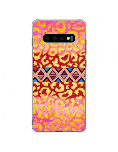 Coque Samsung S10 Plus Tribal Leopard Rose - Ebi Emporium