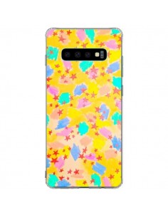 Coque Samsung S10 Plus Stars Etoiles Jaunes - Ebi Emporium