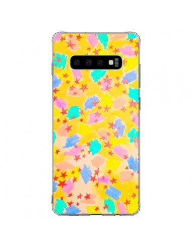 Coque Samsung S10 Plus Stars Etoiles Jaunes - Ebi Emporium