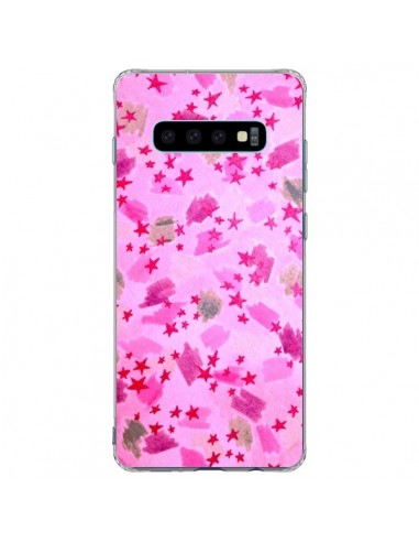 Coque Samsung S10 Plus Stars Etoiles Roses - Ebi Emporium