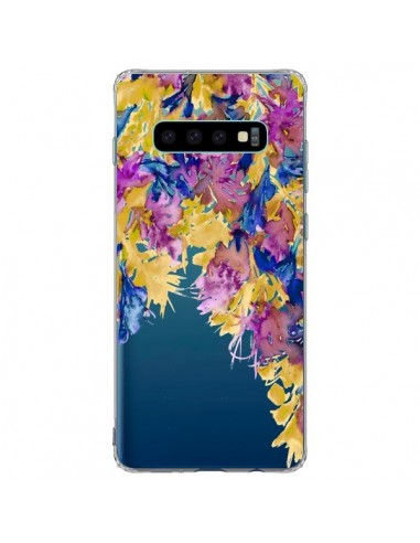 Coque Samsung S10 Plus Cascade Florale Transparente - Ebi Emporium
