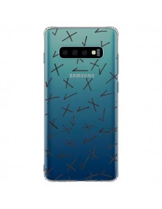 Coque Samsung S10 Plus Cross Croix Check Transparente -...